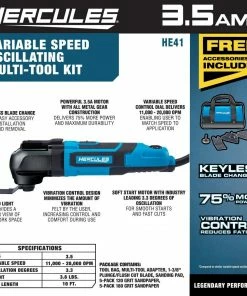 Hot Sale 🎁 HERCULES 3.5 Amp Variable Speed Oscillating Multi-Tool 🔔 -Hercules Store 56214 W2SS