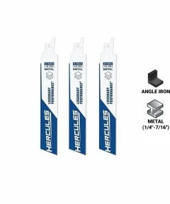 Flash Sale 🧨 HERCULES 6 in. 14 TPI Bi-Metal Reciprocating Saw Blades, 3 Pk. 🔔 -Hercules Store 56484 W21