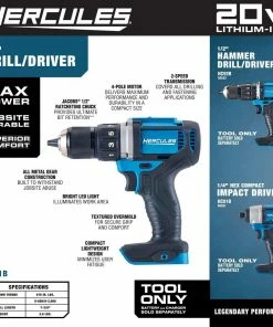 Best Sale ✨ HERCULES 20V Cordless 1/2 in. Compact Drill/Driver - Tool Only ❤️ 24 Best Sale ✨ HERCULES 20V Cordless 1/2 in. Compact Drill/Driver - Tool Only ❤️ -Hercules Store 56534 W2SS