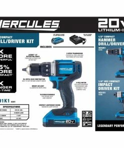 Best Sale ✨ HERCULES 20V Cordless 1/2 in. Compact Drill/Driver - Tool Only ❤️ 30 Best Sale ✨ HERCULES 20V Cordless 1/2 in. Compact Drill/Driver - Tool Only ❤️ -Hercules Store 56534 W9 1