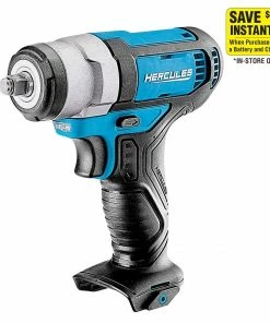 Hercules Store 44 Best deal β HERCULES 12V Cordless 3/8 in. Compact Impact π§ Wrench, Blue - Tool Only π