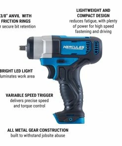 Best deal ⌛ HERCULES 12V Cordless 3/8 in. Compact Impact 🔧 Wrench, Blue - Tool Only 🛒 16 Best deal ⌛ HERCULES 12V Cordless 3/8 in. Compact Impact 🔧 Wrench, Blue - Tool Only 🛒 -Hercules Store 56565 W2