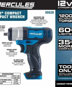 Best deal ⌛ HERCULES 12V Cordless 3/8 in. Compact Impact 🔧 Wrench, Blue - Tool Only 🛒 17 Best deal ⌛ HERCULES 12V Cordless 3/8 in. Compact Impact 🔧 Wrench, Blue - Tool Only 🛒 -Hercules Store 56565 W2SS