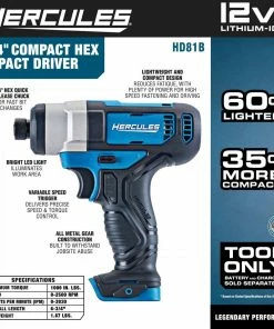 Best reviews of 🎉 HERCULES 12V Cordless 1/4 in. Hex Compact Impact Driver - Tool Only 🎉 18 Best reviews of 🎉 HERCULES 12V Cordless 1/4 in. Hex Compact Impact Driver - Tool Only 🎉 -Hercules Store 56567 W2SS