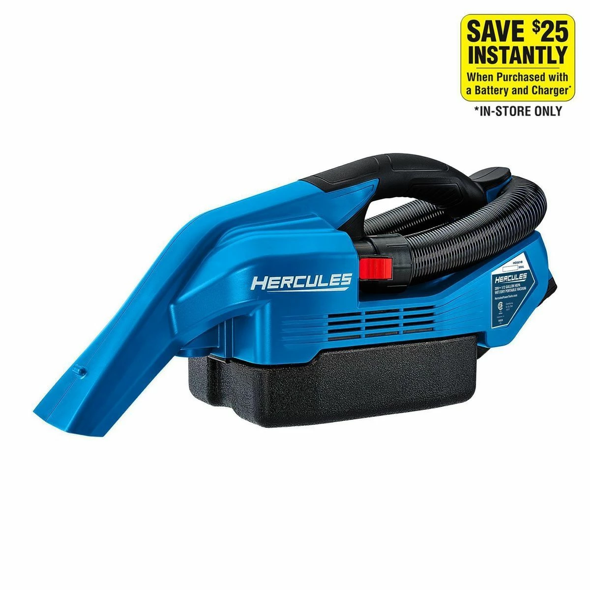 Cheap 🌟 HERCULES 20V Cordless 1/2 Gallon Wet Dry Portable Vacuum - Tool Only 👏 5 Cheap 🌟 HERCULES 20V Cordless 1/2 Gallon Wet Dry Portable Vacuum - Tool Only 👏 - Image 3