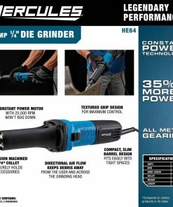 Best Pirce 🎉 HERCULES 4 Amp, 1/4 in. Die Grinder 😍 -Hercules Store 56932 W2SS