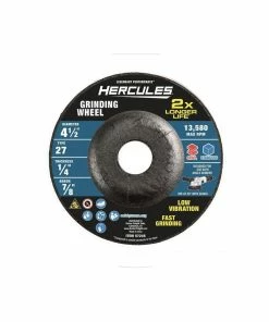 Top 10 ๐ฅ HERCULES 4-1/2 in. x 1/4 in. x 7/8 in. Type 27 Metal Grinding Wheel ๐