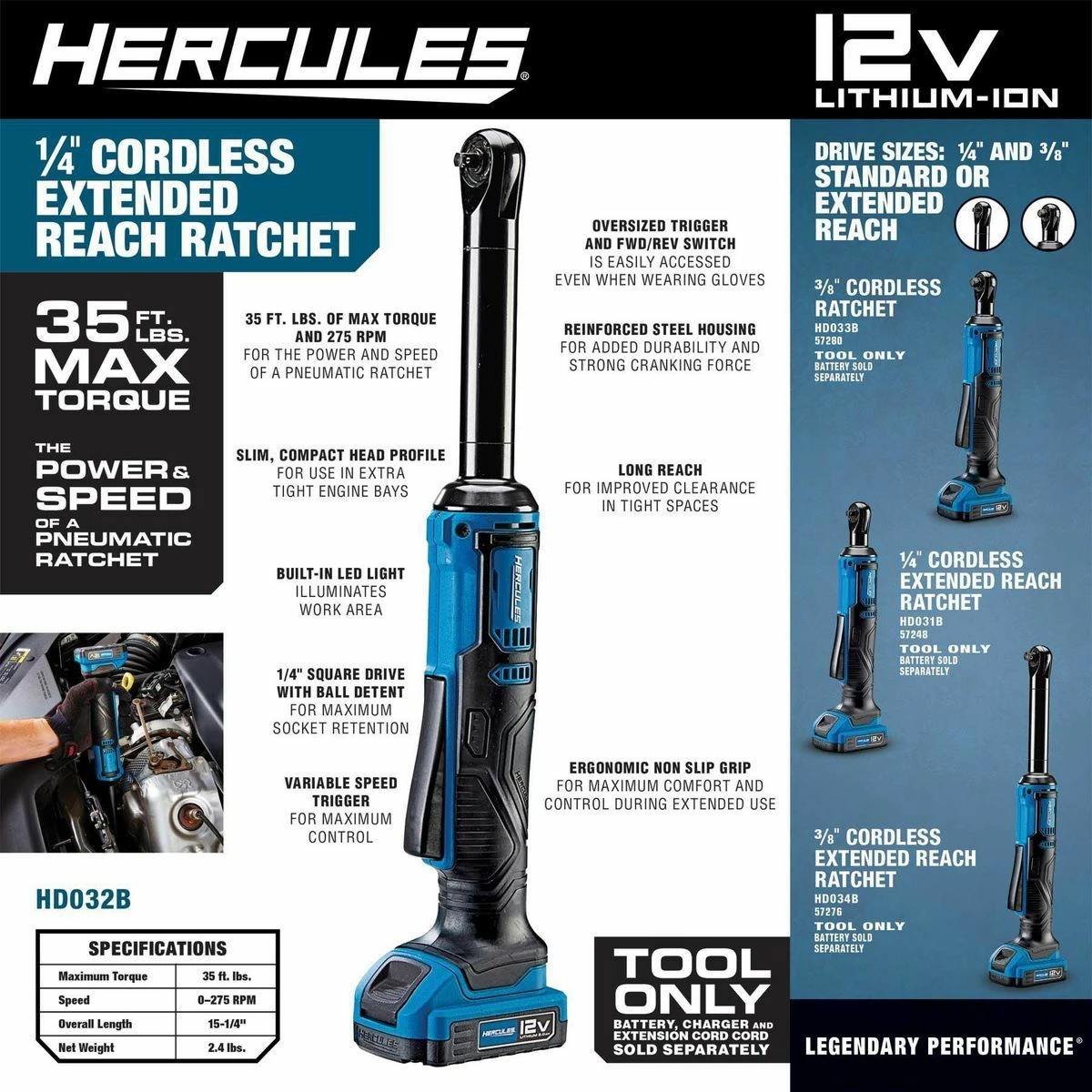 Coupon ⌛ HERCULES 12V Cordless 1/4 in. Extended Reach Ratchet - Tool Only 🛒 7 Coupon ⌛ HERCULES 12V Cordless 1/4 in. Extended Reach Ratchet - Tool Only 🛒 - Image 5