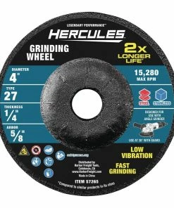 Hot Sale ๐ HERCULES 4 in. x 1/4 in. x 5/8 in. Type 27 Metal Grinding Wheel ๐