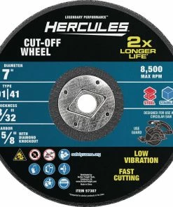 Deals ๐ฅ HERCULES 7 in. x 3/32 in. x 5/8 in. Type 01/41 Metal Cut-off Wheel ๐ฅ