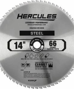 Outlet 🧨 HERCULES 14 in., 66T Cermet Carbide Circular Saw Blade for Metal Cutting Saws with 1 in. Arbor 🌟