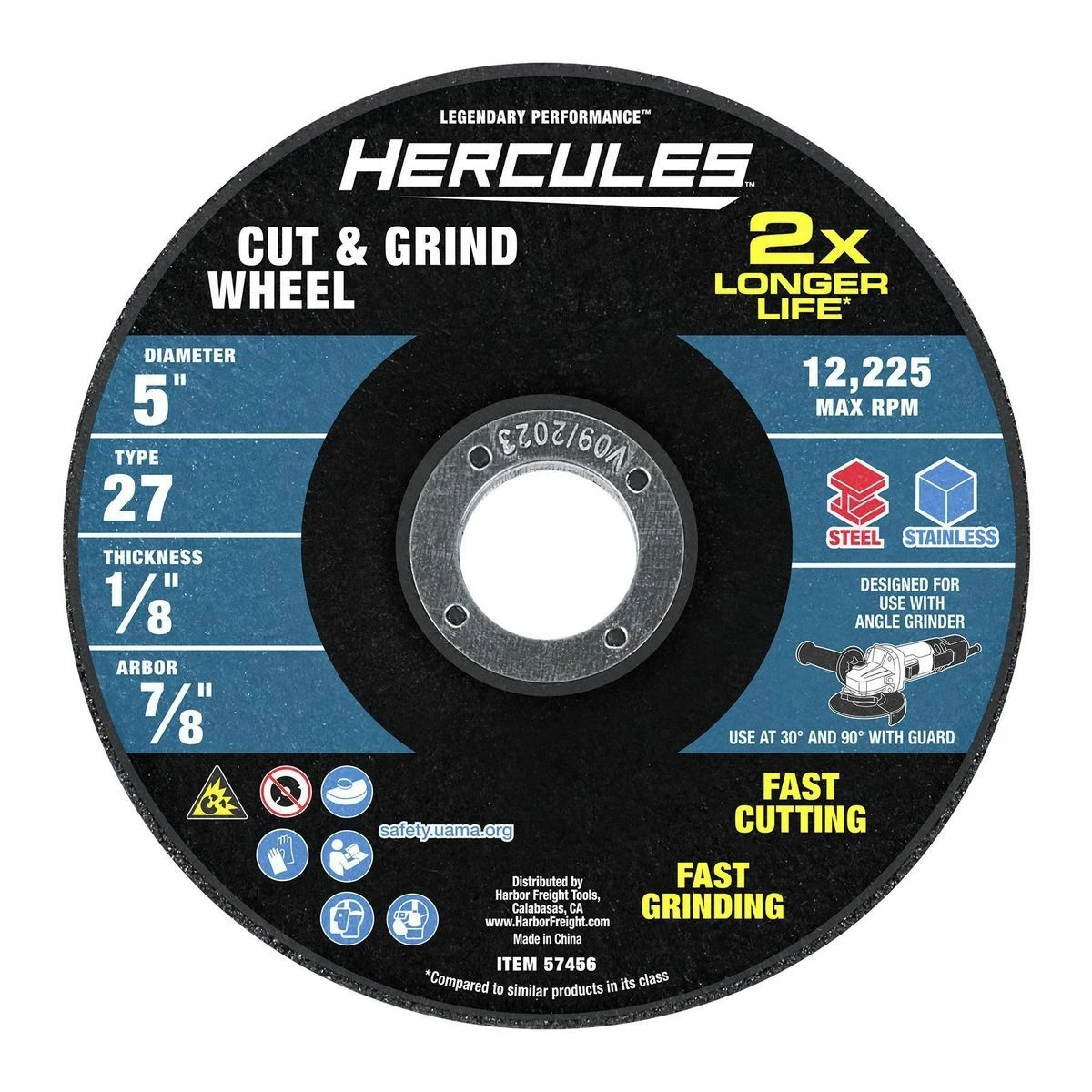 Best Sale ๐งจ HERCULES 5 in. x 1/8 in. x 7/8 in. Type 27 Cut and Grind Wheel โ 4 Best Sale ๐งจ HERCULES 5 in. x 1/8 in. x 7/8 in. Type 27 Cut and Grind Wheel โ - Image 2