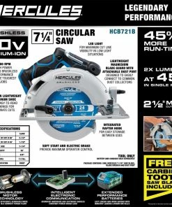 New 🌟 HERCULES 20V Brushless Cordless 7-1/4 in. Circular Saw - Tool Only 😍 18 New 🌟 HERCULES 20V Brushless Cordless 7-1/4 in. Circular Saw - Tool Only 😍 -Hercules Store 57612 W2SS