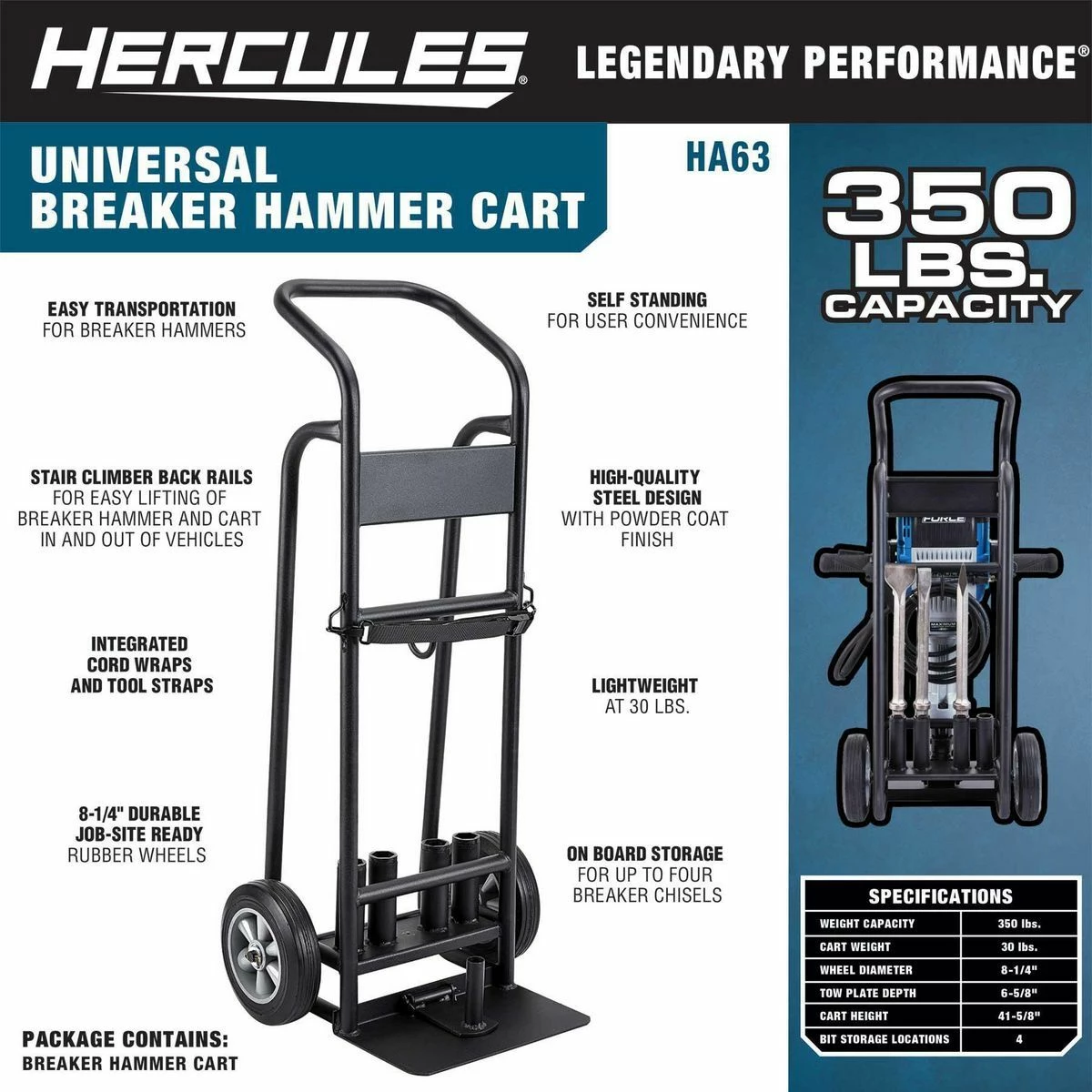 Promo ✨ HERCULES 350 lb. Capacity Universal Breaker 🔨 Hammer Cart ❤️ 5 Promo ✨ HERCULES 350 lb. Capacity Universal Breaker 🔨 Hammer Cart ❤️ - Image 4