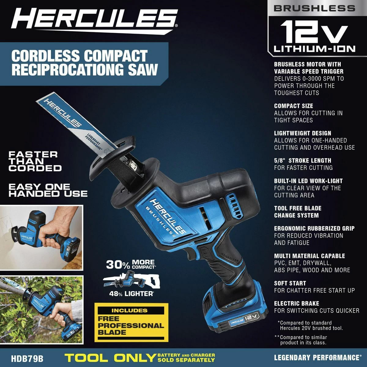 Best reviews of ❤️ HERCULES 12V Brushless Cordless Compact Reciprocating Saw – Tool Only 🔔 6 Best reviews of ❤️ HERCULES 12V Brushless Cordless Compact Reciprocating Saw – Tool Only 🔔 - Image 4