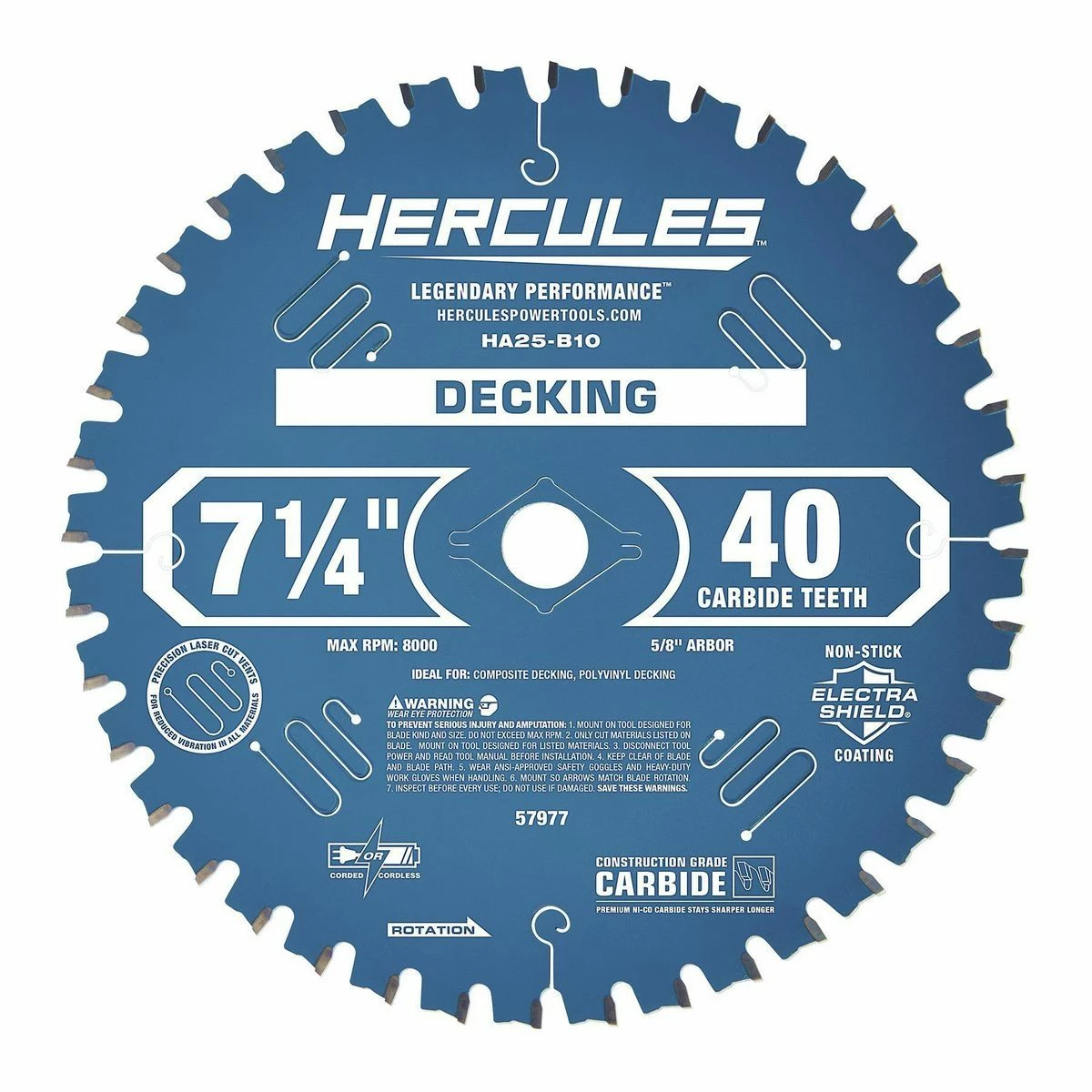 Budget 😀 HERCULES 7-1/4 in., 40T Decking Circular Saw Blade ✔️ 4 Budget 😀 HERCULES 7-1/4 in., 40T Decking Circular Saw Blade ✔️ - Image 2