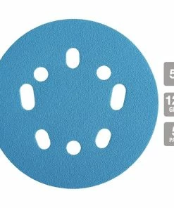 New 👏 HERCULES 5 in. 120 Grit Hook and Loop Universal Pattern Sanding Disc, 5 Pk. 💯 -Hercules Store 58403 W21