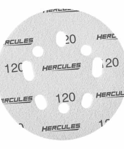 New 👏 HERCULES 5 in. 120 Grit Hook and Loop Universal Pattern Sanding Disc, 5 Pk. 💯 -Hercules Store 58403 W4