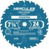 Cheapest ⭐ HERCULES 7-1/4 in., 24T Framing Circular Saw Blade 👏 -Hercules Store 62836 I