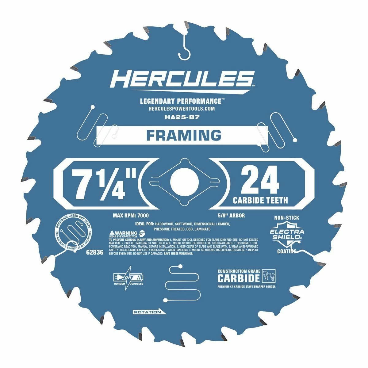 Cheapest β HERCULES 7-1/4 in., 24T Framing Circular Saw Blade π 4 Cheapest β HERCULES 7-1/4 in., 24T Framing Circular Saw Blade π - Image 2