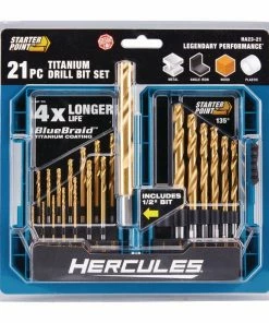 Flash Sale 😍 HERCULES Hercules Titanium Drill Bit Set, 21 Piece 🌟 11 Flash Sale 😍 HERCULES Hercules Titanium Drill Bit Set, 21 Piece 🌟 -Hercules Store 63384 W5