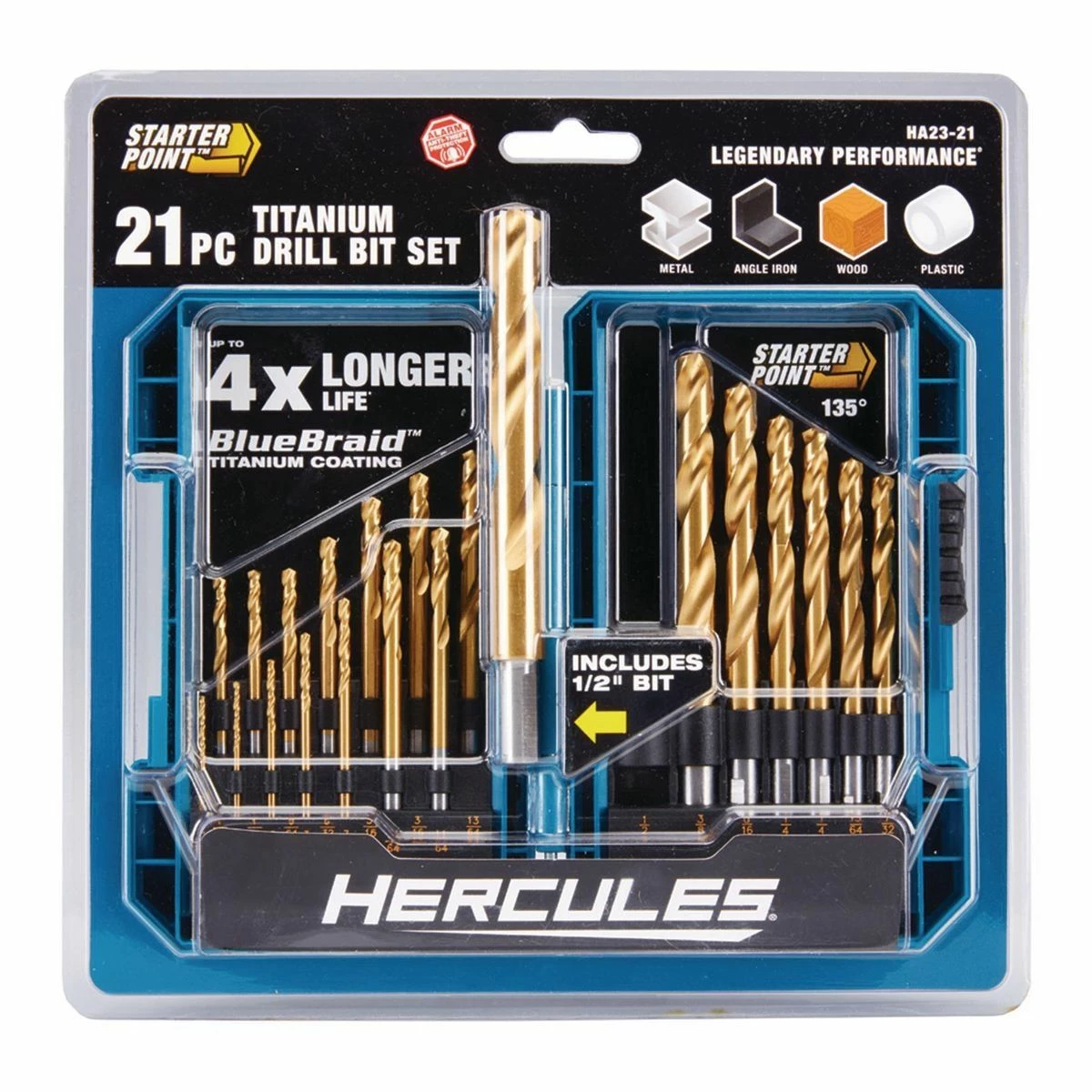 Flash Sale 😍 HERCULES Hercules Titanium Drill Bit Set, 21 Piece 🌟 6 Flash Sale 😍 HERCULES Hercules Titanium Drill Bit Set, 21 Piece 🌟 - Image 4