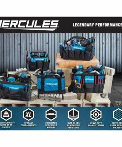 Budget 🔥 HERCULES 18 in. Tool Bag with 28 Pockets ❤️ -Hercules Store 64661 W2