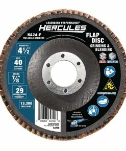 Promo ๐ HERCULES 4-1/2 in. 40 Grit Zirconia Type 29 Flap Disc ๐