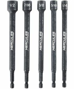 Best reviews of 😉 HERCULES 6 in. Impact Rated Magnetic Nut Setters SAE, 5 Pc. 🎁