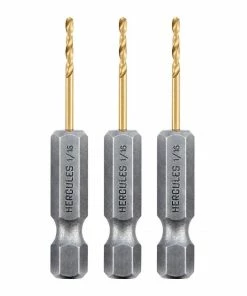 Top 10 🎁 HERCULES 1/16 in. Impact Rated Hex Shank Titanium Drill Bit Set, 3 Piece 😀