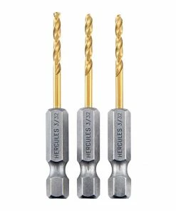Discount 💯 HERCULES 3/32 in. Impact Rated Hex Shank Titanium Drill Bit Set, 3 Piece 😀