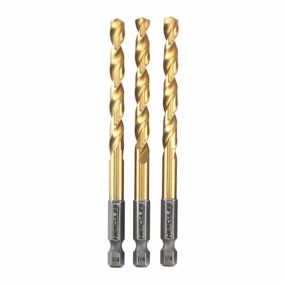 Best deal 🔥 HERCULES 1/4 in. Impact Rated Hex Shank Titanium Drill Bit Set, 3 Piece 🎉 4 Best deal 🔥 HERCULES 1/4 in. Impact Rated Hex Shank Titanium Drill Bit Set, 3 Piece 🎉 - Image 2
